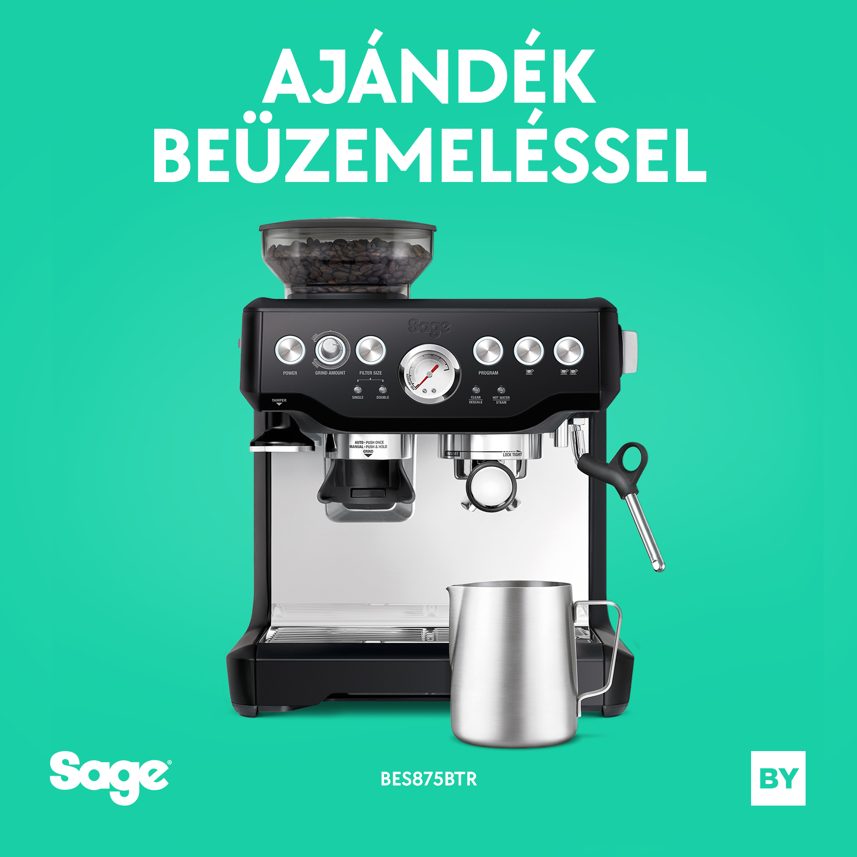 Sage BES875BKS - THE BARISTA EXPRESS™ - Fényes fekete